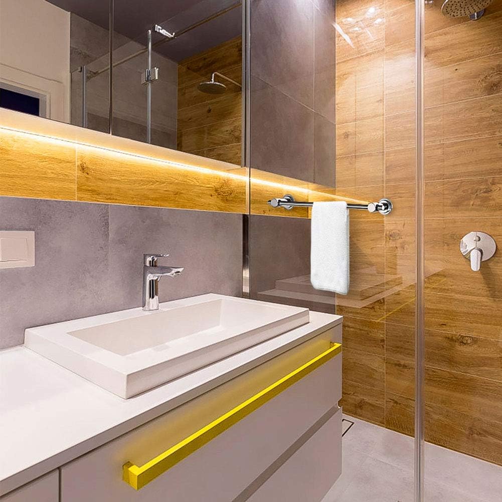 BOPai 24 inch Vacuum Suction Cup Towel Bar,Removeable Shower Mat Rod Shower Door Adhesive Towel Bar Suction Towel Rack,Premium Chrome: Home & Kitchen
