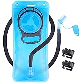 2L Hydration Bladder, BPA Free Water Bladder for Hiking Backpack 2 Liter Military Green Water Storage Bag with Insulated Tube, Hydration Back Pack Replacement for Outdoor Camping Running Cycling