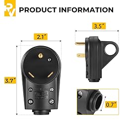 BougeRV 30 AMP RV Receptacle Plug RV 30 AMP