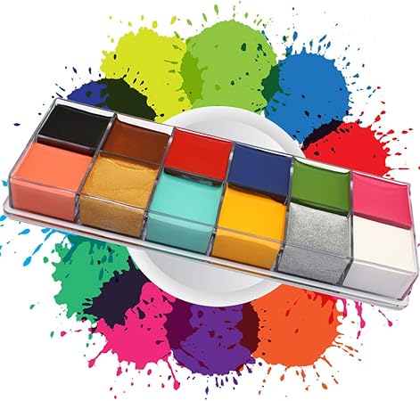 Amazon.com: Lystin Profesional Cara Cuerpo Pintura Aceite 12 Colores Pintura  Halloween Arte Fiesta Fancy Dress Maquillaje Set Tatuaje Pintura al óleo  Arte Belleza: Arte, Manualidades y Costura