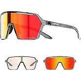 KAPVOE Photochromic Cycling Glasses Men Mountain Bike Glasses Women Clear MTB Sports Sunglasses Bicycle Triathlon Running