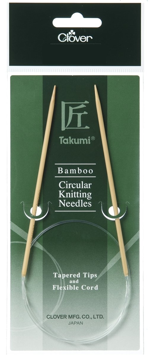 Clover Takumi Bamboo: Knitting Pins: Circular: 40cm x 6.00mm, Wood, 40x0.6x0.6 cm