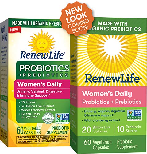 RENEW LIFE WOMEN’S DAILY PROBIOTIC + PREBIOTICS, 60 CT