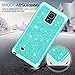 Note 4 Case, Galaxy Note 4 Glitter Case with HD Screen Protector,LeYi Bling Cute Girls Women [PC Silicone Leather] Dual Layer Heavy Duty Protective Case for Samsung Galaxy Note 4 TP Mint