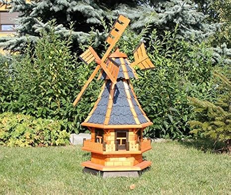 Dekorative Windmühle mit Solar blau Typ 4