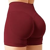 Women Workout Impact Shorts 4.5 Scrunch Butt Lifting Tummy Control Gym Shorts Comfy Running Seamless Booty Biker Shorts