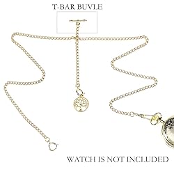 ManChDa Double Albert Chain Pocket Watch, Curb Link
