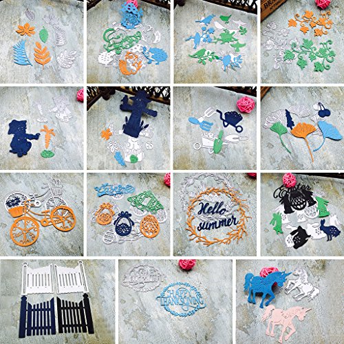 Misright Creative Embossing Leaf Combination Metal Steel Cutting Dies Stencils DIY Scrapbooking - Thumbnail 6