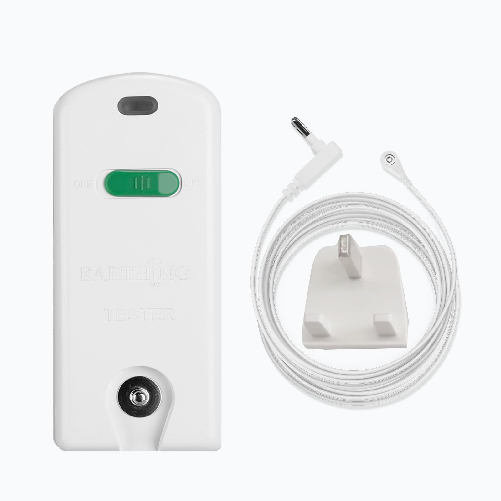 RIQINXIN Grounding Tester with 15ft Grounding Cord for Grounding Products, Mats, Sheets, Pads, Wrist Bands, Blankets, Pillow Case Use to Test Effectiveness of Earthing Connected Products