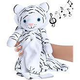 Love By Emi White Noise, Lullaby Stuffed Animal Lovey - Gift Essentials | Security blanket, pacifier holder &amp; heartbeat, 20/40-min timer. Baby girl &amp; boy gift set, infant toys 0-6 months