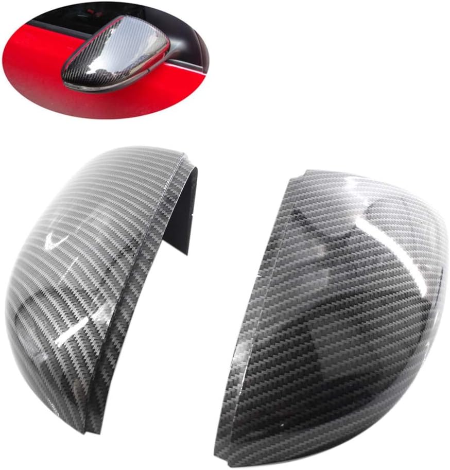 Iycorish Side Mirror Covers Caps(Carbon Look) Replacement Carbon Mirror Caps For Vw Golf 6 Jetta Mk6 Gti Gtd R20 Exterior Mirror