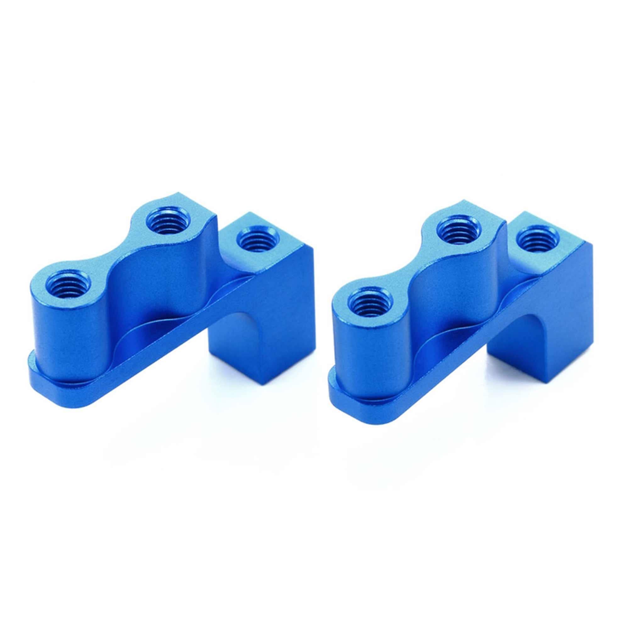 Tamiya Aluminium Steering Servo Holder Set (2) - RC Vehicle Part, Blue, Compatible with Tamiya TD4 Chassis