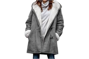 JIEMUXIU Womens Fuzzy Fleece Jacket Solid Fuzzy Lined Sherpa Winter Coat Casual Fall Warm Outwear Clothes