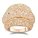 Mytys Mesh Crystal Net Cubic Zirconia Cooktail Ring 18k Rose Gold (9)