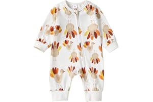 YINGISFITM My First Halloween Baby Boy/Girl Outfit Newborn Pumpkin Jumpsuit Zipper Up Bodysuit Cute Halloween Clothes