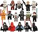 DESO 16 Pcs Lego-Compatible Figures Cake Topper Party Favor with Weapons and DESO original box