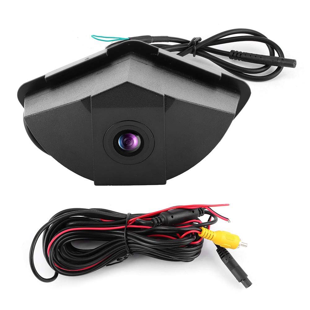 Qiilu Car Front View Camera, CCD IP68 Night Vision 170° Car Parking Monitor Vehicle Front View Camera Fits for GLK GLC GLE GLA ML