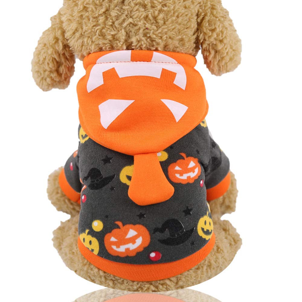 Abcsea Pet Costume Halloween, Pet Clothes, Dog Clothes, Pet Pumpkin Costume, Pumpkin Style - S
