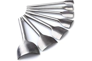 UUJOLY 7 Pcs Leather Half-Round Shaped Cutter Leathercraft Punching Tools Punch Strap Belt Wallet Bag DIY Handwork