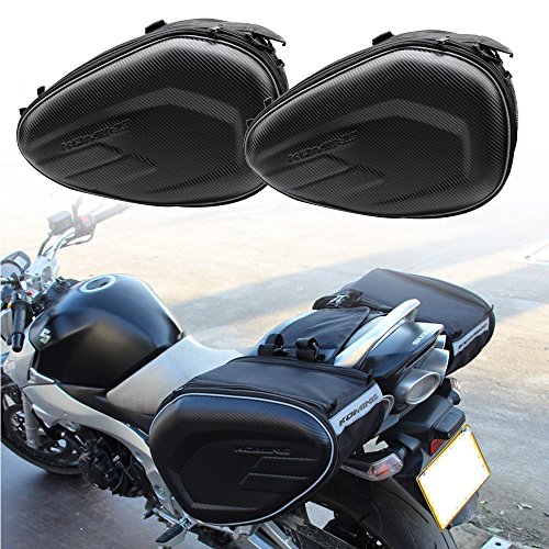ONEPACK Motorcycle Saddle Bags Bicycle Bike Travel Panniers Bags,2 PCS 600D Expandable Motorcycle Rear Seat Side Luggage Saddle Bag Motocross