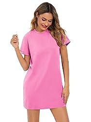 Milumia Women Casual Short T Shirt Dress Short