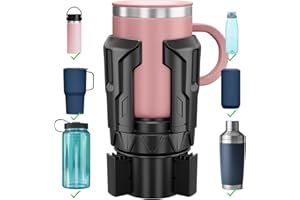 FLLIK Automatic Car Cup Holder Expander, Cup Holder Extender for Large Water Bottles. for Yeti, Stanley, Nalgene, Owala Travel Bottles & Mugs. Car Holder Insert Accessories