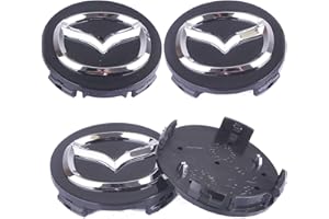 4pcs 56mm Wheel Center Caps Hubcap Hub Cover for MAZD 2 3 6 Atenza Axela CX-5 CX-7/8 (Black)