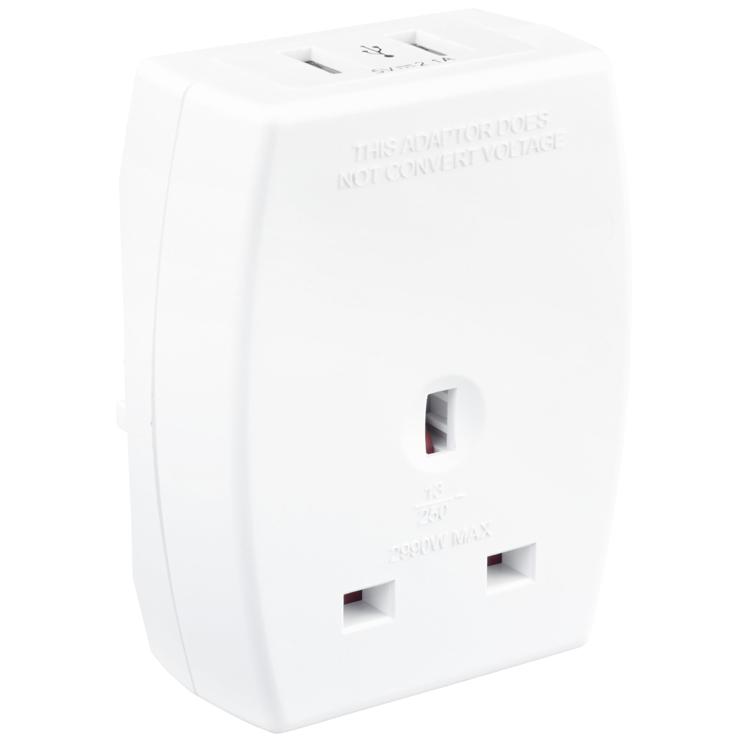 Masterplug TAUSBEUR2-MP UK to Europe USB Travel Adaptor, White