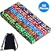 AUSTOR 50 Pieces 6 Sided Dice Set, 5 x 10 Pearl Colors Square Corner Dice with Velvet Pouch for Tenzi, Farkle, Yahtzee, Bunco or Teaching Math
