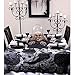 PartyTalk Spider Web Lace Tablecloth Rectangular 80 x 60 Inch Black Halloween Tablecloth Ghost Bat Pumpkin Gothic Halloween Party Home Decorations