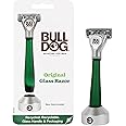 Bulldog Mens Skincare and Grooming Original Recycled Glass Handle Razor with Razor Stand