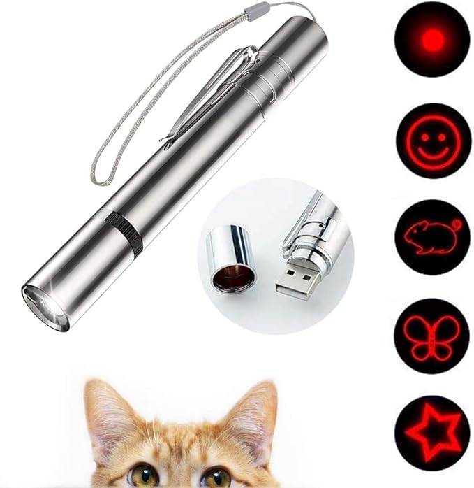 Vidence - Juguetes interactivos para gatos y perros - Juguetes para gatos - Puntero USB recargable 3 en 1 - Función ejercicio animal: Amazon.es: Productos para mascotas