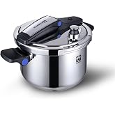 KOBACH 8QT Stainless Steel Pressure Cooker, Olla de presion, Cooking Pressure Cooker, Compatible with Induction and Gas Stovetops, Dishwasher Safe, One-Hand Opening Design