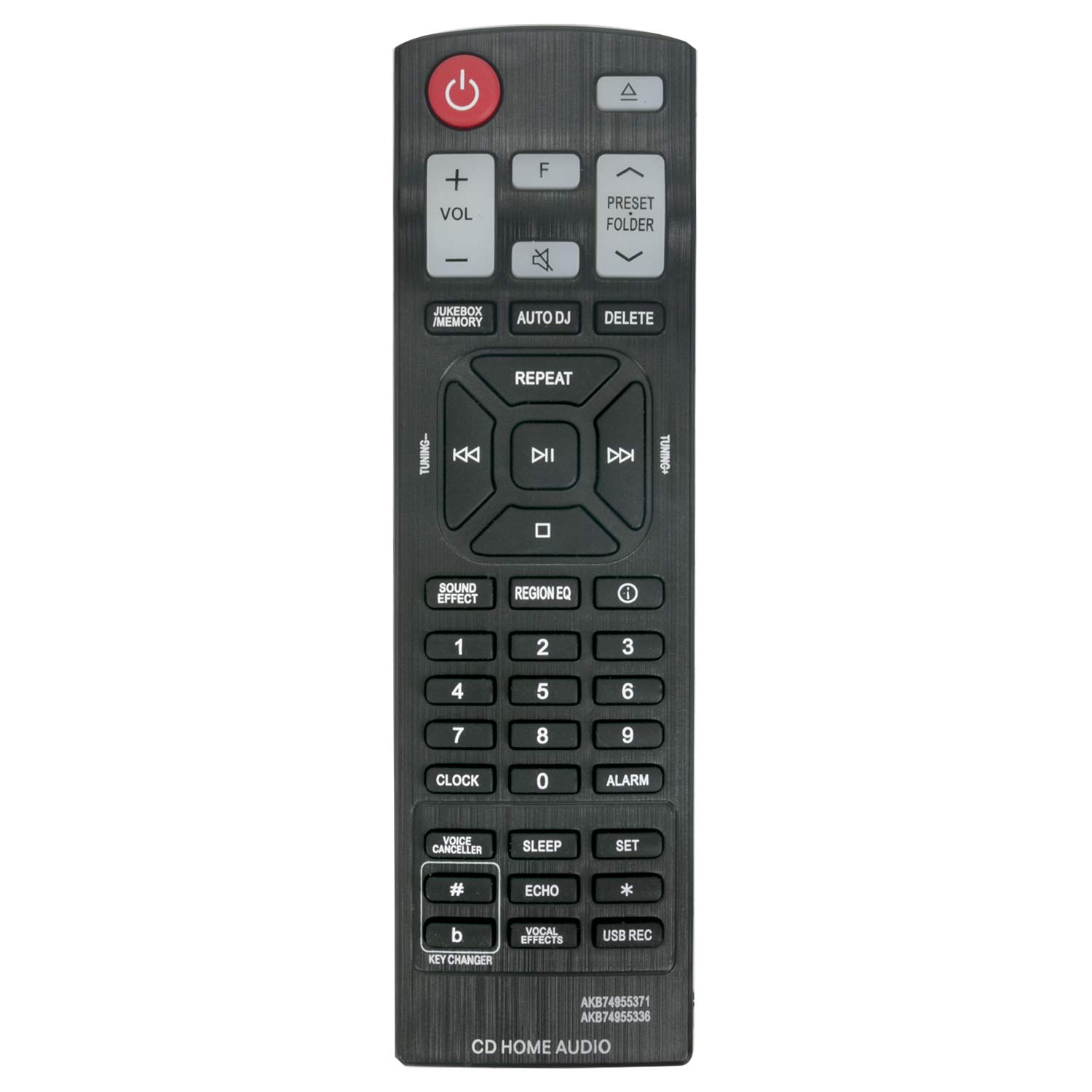 VINABTY AKB74955371 AKB74955336 Remote Control replaced fit for LG CK57 CK43 XBoom Mini Hi-Fi System
