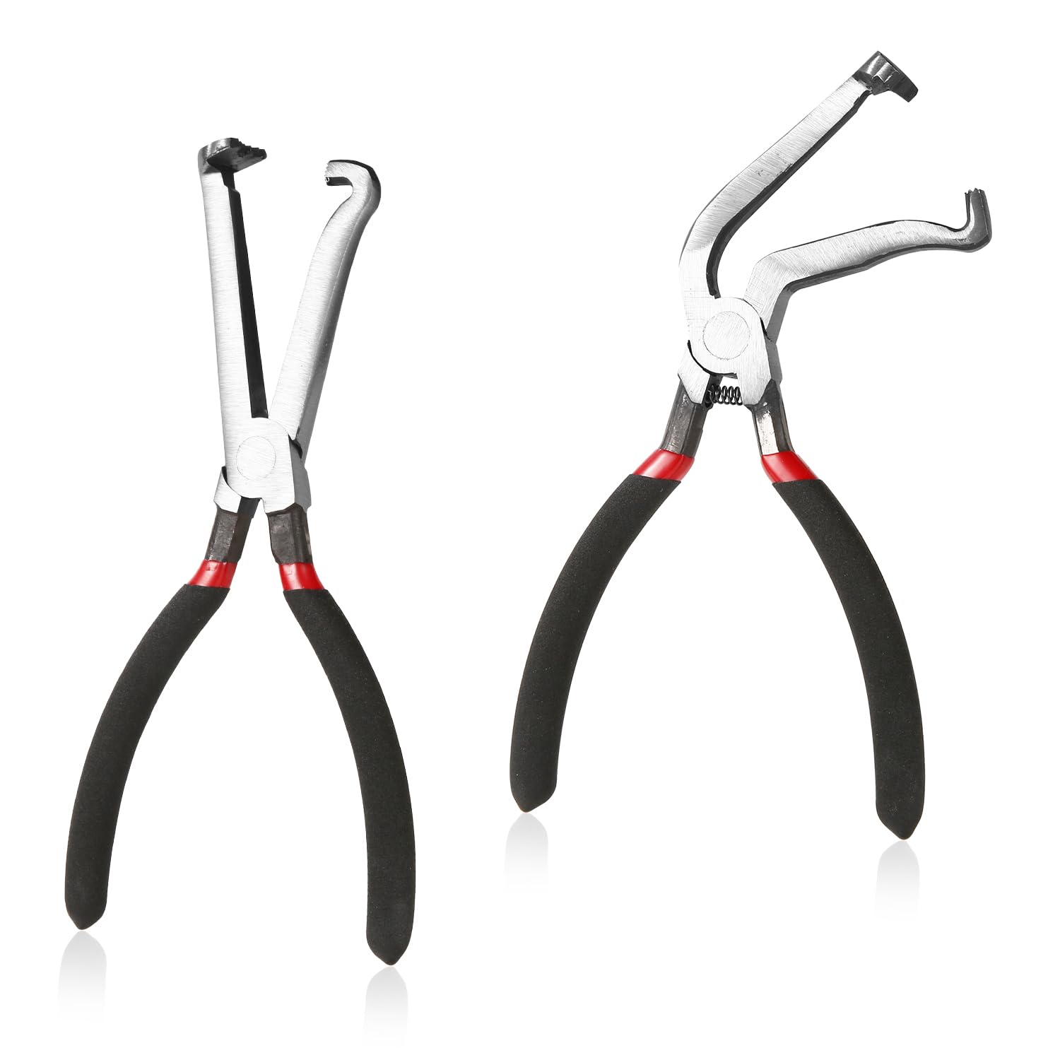lasuroa 2pcs Electrical Disconnect Pliers, Electrical Connector Pliers with Anti-Slip Handle Carbon Steel Automotive Electrical Connector Pliers Spark Plug Pliers Pulling Tool for Car Repair
