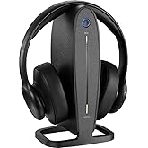 Insignia - NS-HAWHP2 RF Wireless Over-The-Ear Headphones - Black (Renewed)