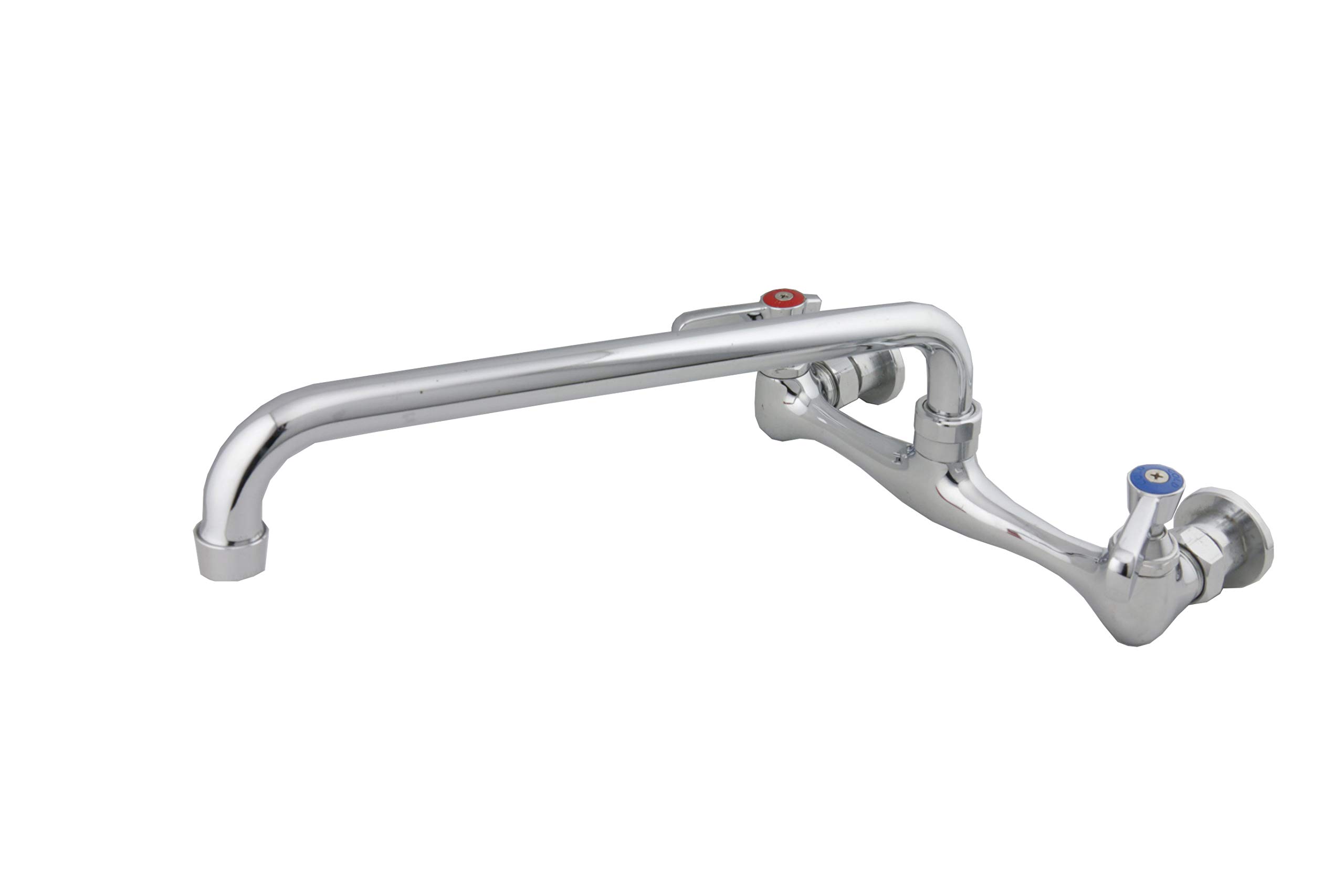 AA Faucet 8" Wall Mount Commercial Duty No Lead Faucet w/ 14" Swivel Spout NSF AA-714G