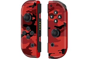 SANGDER Joypad Controller Replacement for Nintendo Switch，Wireless Switch Controller Supports Motion Control/Dual Vibration/Screenshot&Wake-up Function（Camo Red）