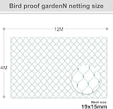 lohey Garden Netting Mesh 4M x 12M Cat Bird Proof Fine Nylon Green view 3