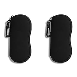 Hion 2Pack Eyeglass Case Sunglasses Soft Pouch with