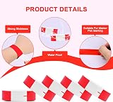 Vicloon 100 Pcs Neon Paper Like Wristbands Red Tyvek Event Safety view 3