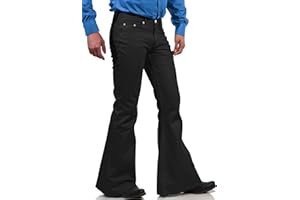 EVEDESIGN 70s Disco Pants for Men,Mens Bell Bottom Jeans Pants,60s 70s Bell Bottoms Vintage Denim Pants Jeans for Men