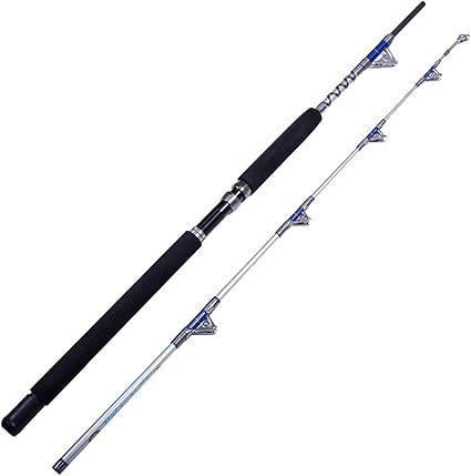 Amazon Com Tideliner Heavy Duty Boat Fishing Rod 1 98m Jigging Trolling Rod Quality Carbon Fiber Spinning Rod Raft Saltwater Pole Sports Outdoors