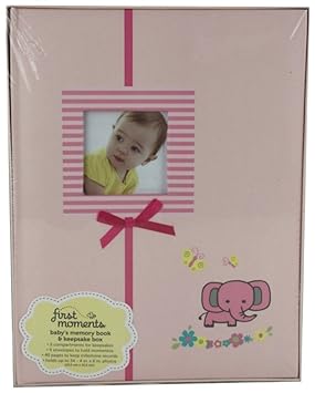 baby memory book with keepsake box