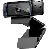 Logitech C920e / C920 HD Webcam, Full HD 1080p Video Calling and Recording, Dual Stereo Audio, Stream Gaming - Black