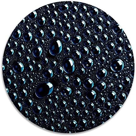 Ksipop Anti-slip Cushion Drops Of Water Bubble Coral Velvet Round Area Rugs 15.75 Inch Diameter Bedroom Rug Yoga Chair Mat Doormat