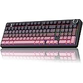 AULA F99 Pro Wireless Mechanical Keyboard with Knob,Tri-Mode BT5.0/USB-C/2.4GHz Hot Swappable Keyboard,Gasket Structure,Creamy Sound,RGB Backlit Computer Gaming Keyboards
