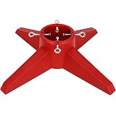 Blissun Christmas Tree Stand, Xmas Tree Base Stand, Christmas Tree Holder for Real Trees, Fits up to 8FT Real and Artificial Trees, Red
