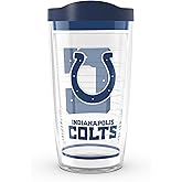 Tervis Made in USA Double Walled NFL Indianapolis Colts Insulated Tumbler Cup Keeps Drinks Cold & Hot, 16oz, Tradition