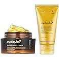 medicube Glass Skin Refining Duo at Night: Deep Vitamin C Golden Capsule Face Moisturizer and Turmeric Overnight Wrapping Peel Off Mask